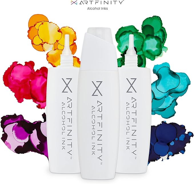 Alcohol Inks 3 Pack - Vibrant, Professional, Dye-Based Alcohol Inks for Artfinity Alcohol Markers, Artists, Drawing, & More! - Mixing Blue (Cyan) B2-5