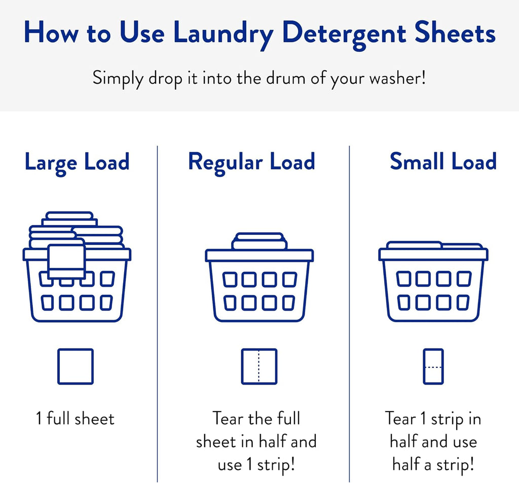 The Clean People Laundry Detergent Sheets - Laundry Soap - Ultra Concentrated, Recyclable Packaging, Stain Fighting - Spring Scent, 96 Pack