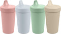 Re-Play Sippy Cups for Toddlers - 10 Oz. Reusable Spill Proof Cups for Kids, Dishwasher/Microwave Safe - Made in USA - Set of 4 - Desert Sands
