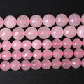 60pcs 6mm Natural Rose Pink Quartz Crystal Faceted Stone Beads for Jewelry Making Energy Healing Power Stone Beads DIY Bracelet Necklace Accessories 15" (6mm, Faceted Rose Quartz)