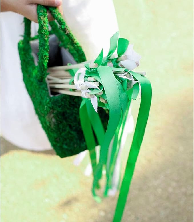 1" x 100 Yards Emerald Green Polyester Satin Ribbon Single Faced Bulk Fabric Ribbons for Gift Wrapping, Crafting, Bows Making, Flower Bouquet, Wedding, Home Decor
