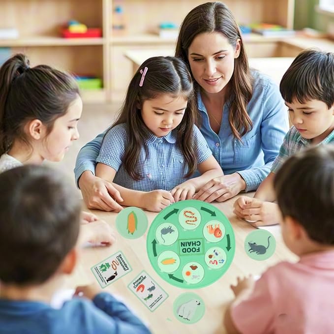 Life Cycle Toys for Kids-Food Chain & Food Web Science Education Toys - Montessori Animal Life Cycle Learning Toys for Toddlers-Preschool Classroom Must-Have Science Kits for Kids