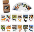 MEROCO Montessori Animal Match Cards Miniature Poultry Animals with Matching Cards - 2 Part Montessori Learning Toy, Language Materials TZX106
