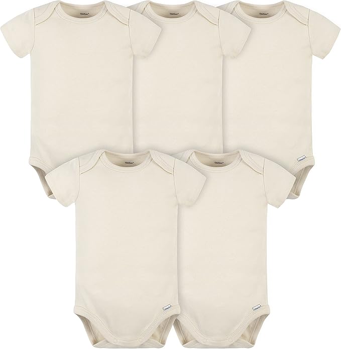 Gerber baby-boys 5 Pack Onesies Multi-packs Bundle Interlock 180 Gsm