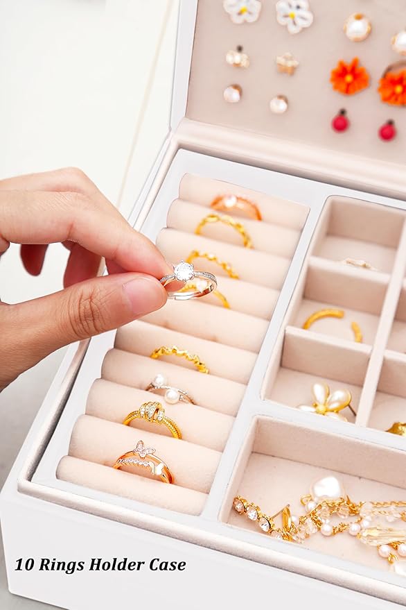 Jewelry Box for Earrings for Girls Jewelry Organizer Box Earring Holder Organizer for Girls Earring Box Girls Jewelry Box Stud Earring Organizer for Girls Earring Jewelry Boxes for Women Bling