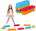 Special Supplies Stepping Stones for Kids Balance Beams 8 Set Non-Slip Textured Surface and Slip Resistant Floor Rubber Edges, Promote Agility, Strength, Active Play