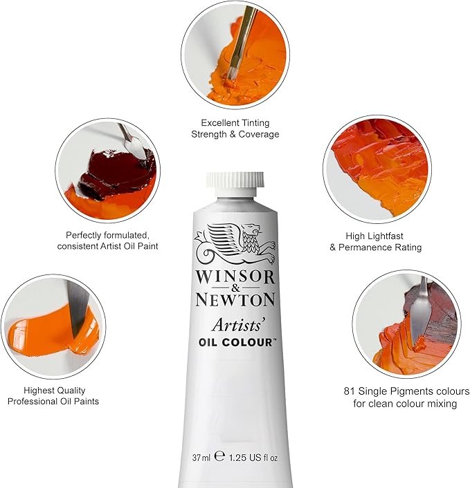 Winsor & Newton Artists' Oil Color, 37ml (1.25 oz) Tube, Brown Ochre