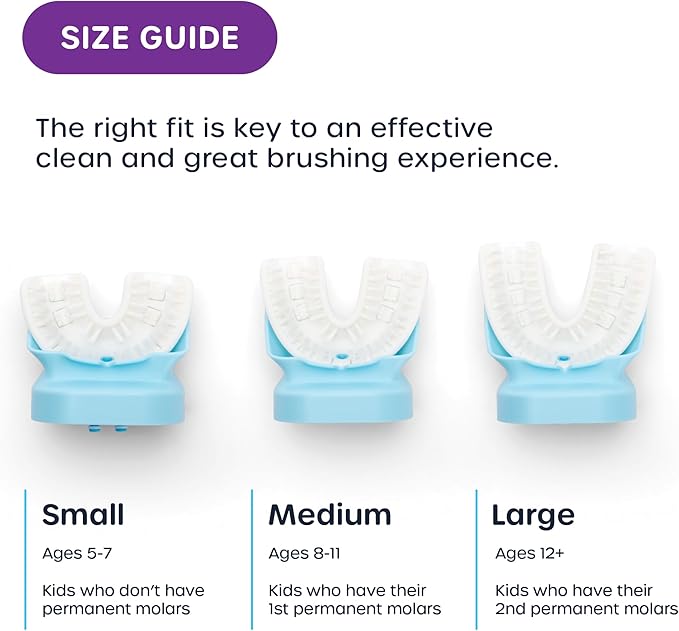 Willo Fully Automatic Kids U-Shaped Electric Toothbrush - 2 Brushing Timers, Deep-Cleans, Consistent Results, Eliminates Brushing Mistakes - Bubble Twist (Small - Kids Ages 5-7 Years)