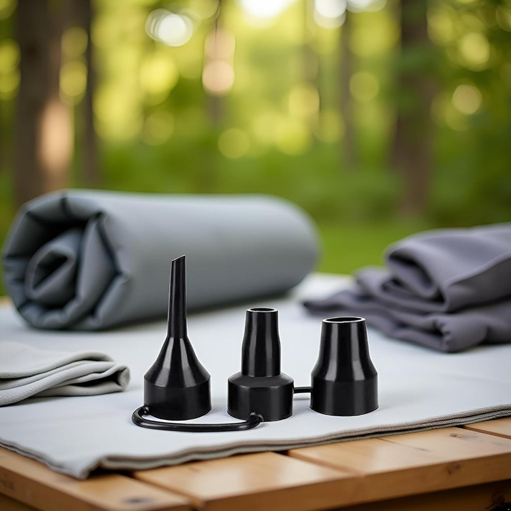 3 Sizes Black Air Pump Replacement Nozzles, Plastic Pump Nozzles,Inflatable Pump Nozzles Head,Air Pump Inflator Adaptor Accessory for Partial Air Bed,Air Mattress Air Mattresses and Accessories