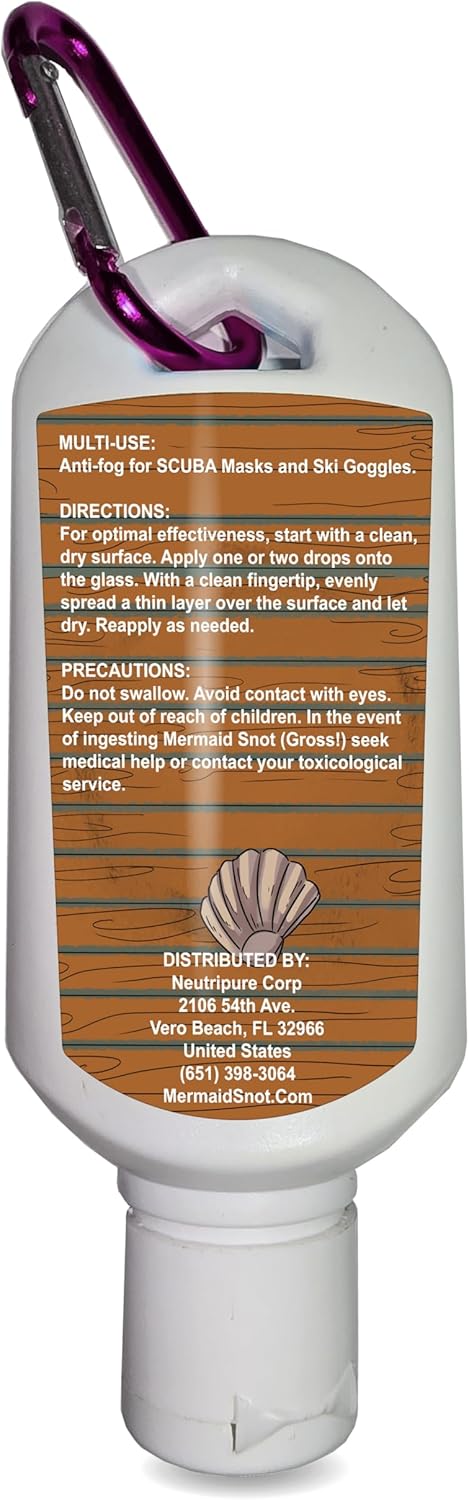 Neutripure Mermaid Snot Anti Fog Mask Defogging Gel for Scuba Diving and Snorking - Lani
