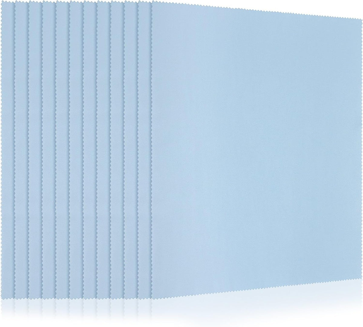 Frienda 12 Pack Large Microfiber Glass Cleaning Cloths 12 x 12 Inch Oversized Eyeglass Sunglasses Cleaning Cloths for Electronics Glasses Screens and Lenses(Blue)