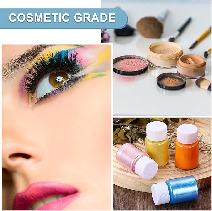 uxcell 10g/0.35oz Cosmetic Grade Mica Powder, 600 Mesh Mica Powder Natural Resin Epoxy Pigment Powders for Casting Resin, Candle Dye, DIY Nail Polish and Lip Gloss, Pink