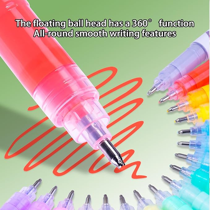 kander Direct Liquid Highlighter Acrylic Marker, 12 Colors Gel Pens with Bullet Tip, Strong Coverage, Large Ink Capacity, Multi-Purpose Paint Pens for Rock Painting, Crafts, DIY, Art Supplies