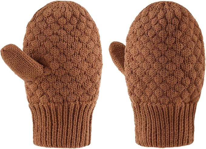 Baby Knit Mittens Toddler Boys Girls Gloves Winter Infant Newborn No Scratch Mitten 0-3 Years