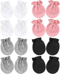 BQUBO Newborn Infant Toddler Mittens No Scratch Cotton Elastic Wrist Gloves Hypoallergenic for 0-6 Months Baby Boys Girls