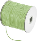 MECCANIXITY Waxed Cord 1.5mm Waxed Polyester Cord 175 Yard Wax String for Bracelet Making,Necklaces, Beading,Jewelry Making and DIY Crafts(Grass Green)