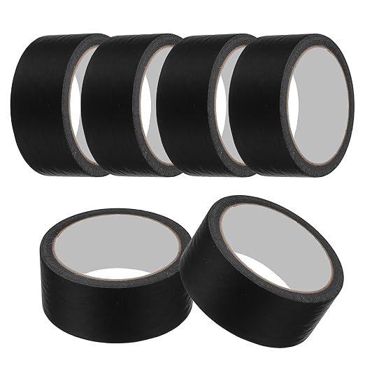 MECCANIXITY Masking Tape 1.6 Inch x 21 Yard Painter's Tape Black Paint Tapes for DIY Crafts Arts Drawing Decoration Labeling Car Painting Artist Teachers, Pack of 6