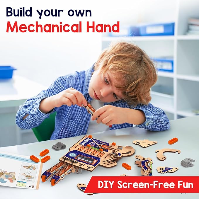 Smartivity DIY Robotic Mechanical Hand STEM Toy for Kids 8-9-10-11-12-13-14 Years Old | 2024 Parents Choice Award Winner I Birthday Gift for Boys & Girls | Engineering Kit for 8-14 Years Old