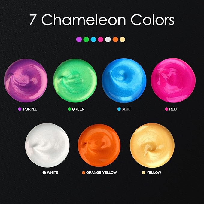 GOTIDEAL Iridescent Acrylic Paint Chameleon Orange Yellow halloween Tubes Fall Colors(120ml, 4.1 oz) Non Toxic Non Fading, Rich Pigments for Painters, Adults & Kids, Ideal for Canvas Wood Clay Fabric