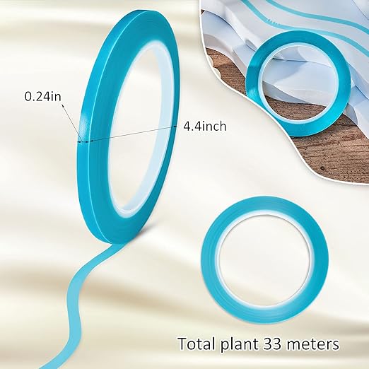 Xuniea 5 Rolls of Vinyl Tape Masking Tape Automotive Car Auto Paint for Curves, High Temperature Vinyl Low Tack (1/4 Inch)
