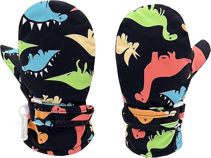 Toddler Gloves Kids Mittens Winter Warm Lined Fleece Gloves Waterproof Snow Baby Mitten for Boys Girls