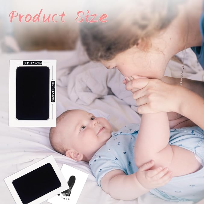 1-Pack Clean Touch Ink Pad for Baby Handprints and Footprints, Baby Footprint Kits,Inkless Hand and Footprint Kit,No Mess Ink Pad for Baby Hand and Footprints,Baby Shower Gifts for New Moms