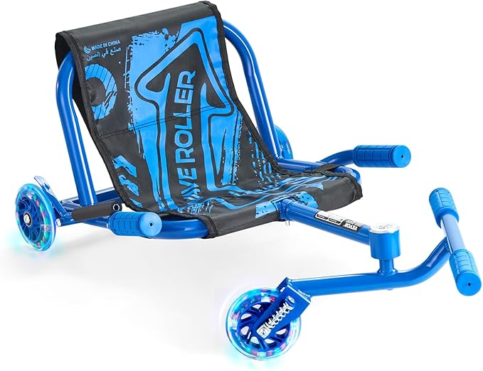 VEVOR Ride on Scooter, Load Capacity of 198 lbs, Swing Side-to-Side for Amazing Ride Powered by Zig-Zag Motion, Ride on Drifting Toy for Ages 10+, Rides on Any Hard Surface for Indoor & Outdoor, Blue