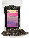 Premium African Violets and Gesneriad Premium Soil Mix by Gardenera - Horticultural Perlite (25%) + Vermiculite (25%) + Sphagnum Peat Moss (50%) - Made in USA - (4 Quart Bag)