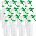 Eccliy 12 Pcs 16 Oz Plastic Spray Bottle, Adjustable Empty Reusable Sprayer for Cleaning, Planting, Water, Bathroom and Kitchen, BBQ, Commercial and Residential (Green,Measurement)