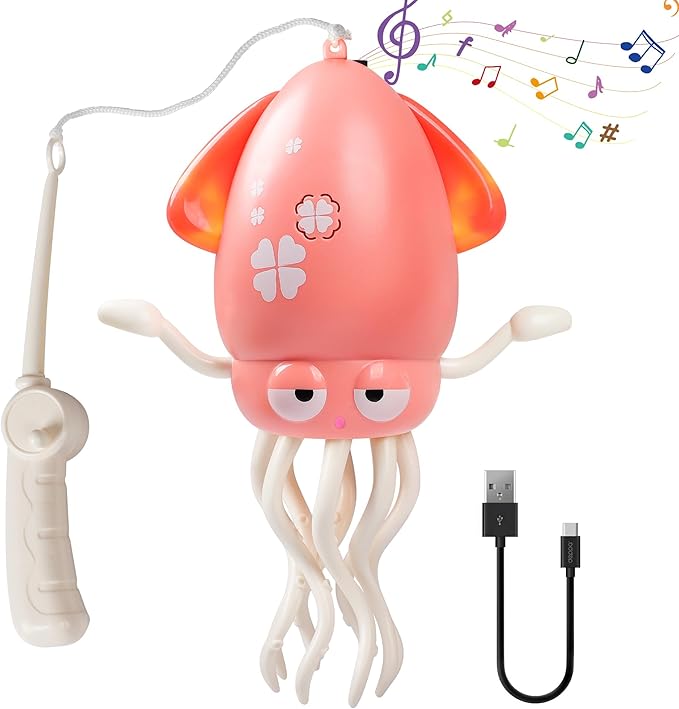 Magic Dancing Octopus Toys, Musical LED Toy, 3 Colors Available (Pink)
