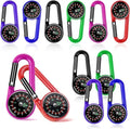 12 Pcs Mini Compass Keychain for Kids Bulk, Small Pocket Magnetic Compass Survival Hiking for Outdoor Survival Camping Party Backpacking Accessory
