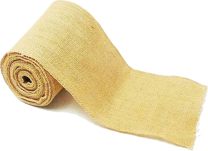 AAYU Natural Jute Burlap Ribbon Roll Brown 3 inch 90 feet 30 Yards, DIY Gift Wrapping Home Decor Crafts Christmas Decoration (3 Pack)