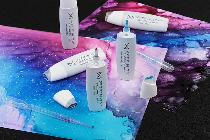 Alcohol Inks 3 Pack - Vibrant, Professional, Dye-Based Alcohol Inks for Artfinity Alcohol Markers, Artists, Drawing, & More! - Aquamarine BG1-7