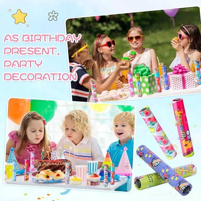 Chivao 20 Pcs Classic Kaleidoscopes Educational Toys for Party Favors Fun Kaleidoscope Toy for Stock Stuffers Bag Fillers Birthday Party School Classroom Prizes, Random Colors (Unicorn)