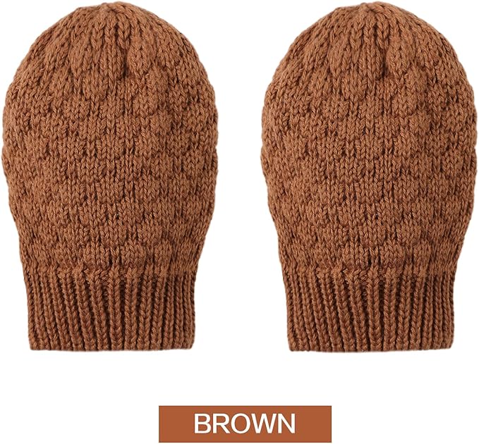 Baby Knit Mittens Toddler Boys Girls Gloves Winter Infant Newborn No Scratch Mitten 0-3 Years
