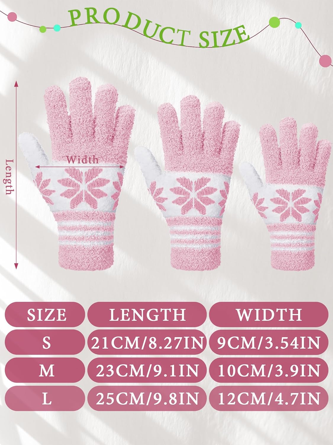Patelai 3 Pairs Microfiber Plant Dusting Gloves Leaf Cleaning Gloves for Indoor Plants, Blinds, Furniture, House(Small,Snowflake Yellow, Pink, Blue, White)