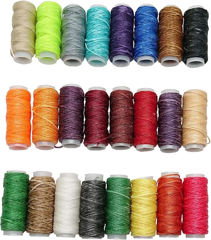 72 Colors Waxed Thread, Leather Sewing, Hand Stitching Thread for Hand Sewing Leather and Bookbinding, 13Yards Per Color