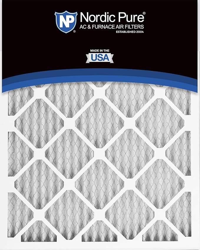 Nordic Pure 20x20x1 (Actual Size: 19 1/2 x 19 1/2 x 3/4) Pleated MERV 13 Air Filters 4 Pack