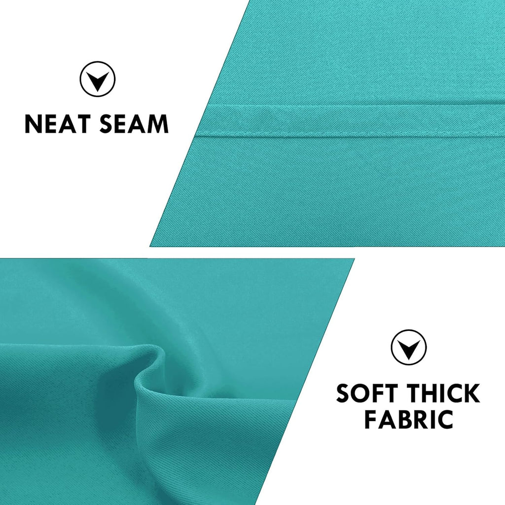 DWCN Blackout Curtains for Living Room Thermal Insulated, Energy Saving & Noise Reducing Bedroom Curtains, Peacock Blue, W 42x L 63 Inch, Set of 2 Rod Pocket Curtain Panels