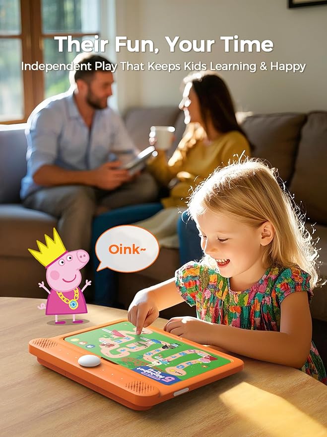 Interactive Electronic Learning Pad - Learn-to-Read System with 70 Sound Pages, Card-Insert for Alphabet, Words, Numbers, Music, Learning Activities for Kids 3-5 Years Old