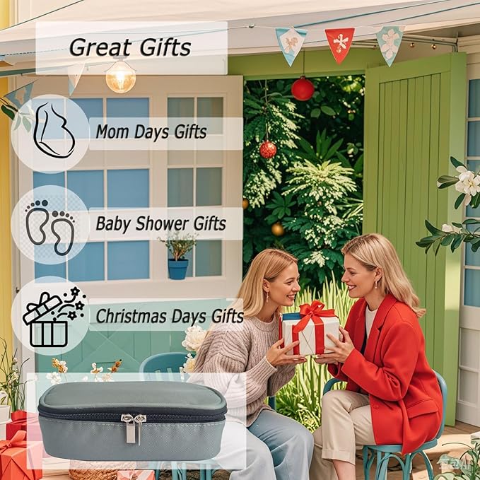 Insulated Breastmilk Cooler Bag with 2 Ice Packs - Breastmilk Cooler Organizer Bag for Daycare, Breastfeeding Mom Travel Outdoor