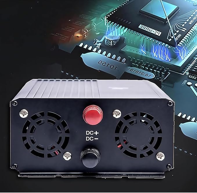 3500W Power Inverter 60V DC to 110V AC Converter with LED Display Dual AC Outlets Dual Fans Radiating for RV, Camp, Boat and Home Emergency Portable Pure Sine Wave Inverter (LED Screen, 3500W 60V)