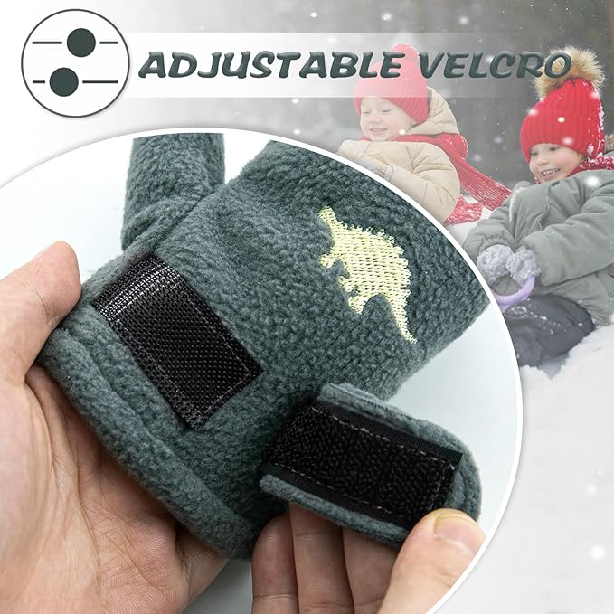 BAVST Baby Toddler Winter Mittens Girls Warm Fleece Lined Gloves Kids Sherpa Lined Mittens for Boys