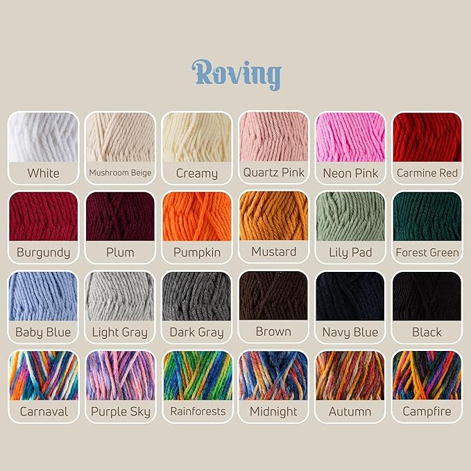 Sensy Roving Yarn, 3.5 oz, 132 Yards, Gauge 5 Bulky (Mushroom Beige)
