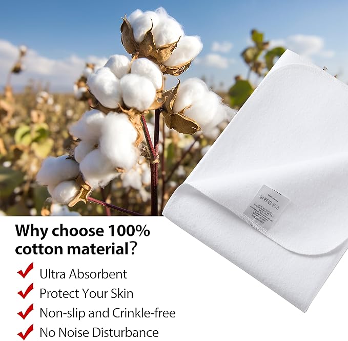 Washable Underpads, 34" x 52" (Pack of 4) Extra Heavy Absorbency ,100% Waterproof Mattress Protector,Flannel Cotton Underpads for Kids, Adults,Pets,Bed, Couch, Sofa, Floor,Home