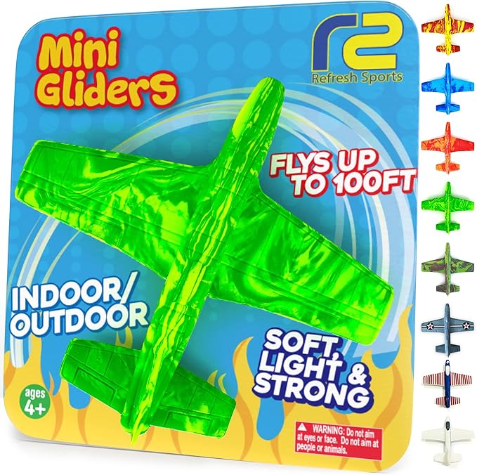 Foam Airplanes - Stocking Stuffers for Kids All Ages 4 5 6 7 8 9 10 Year Old - Best Toy Gift - Boy Toys Stocking Stuffer Gifts - Air Plane Gift Idea - Easter Basket Gifts for Boys & Girls Party Favors