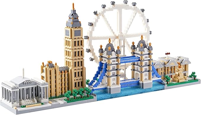 London Skyline Architecture Miniature Building Block Set, Architecture Series Model Toy, Present for Adults and Children (3430 Pieces)