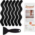 Patented Anti Slip Shower Stickers 24 PCS Safety Bathtub Strips Adhesive Decals with Premium Scraper for Bath Tub Shower Stairs Ladders Boats (Black)