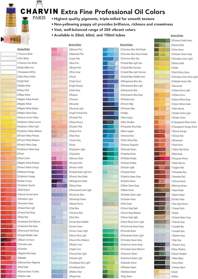 Charvin Extra Fine Oil Paint, Ultramarine Blue Deep 60 mL - Triple-Milled, Rich Texture, Poppy Oil-Based, Light-Fast, Handmade, Archival Quality