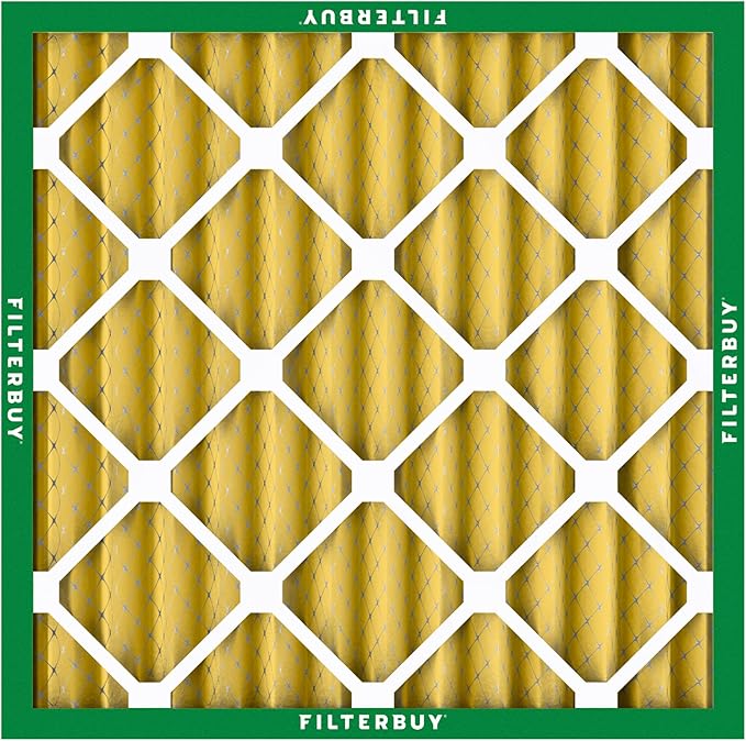 Filterbuy 20x20x2 Air Filter MERV 11 Superior Pet & Allergy Defense (12-Pack), Electrostatic Pleated HVAC AC Furnace Filters Replacement, Made in USA (Actual Size: 19.50 x 19.50 x 1.75)